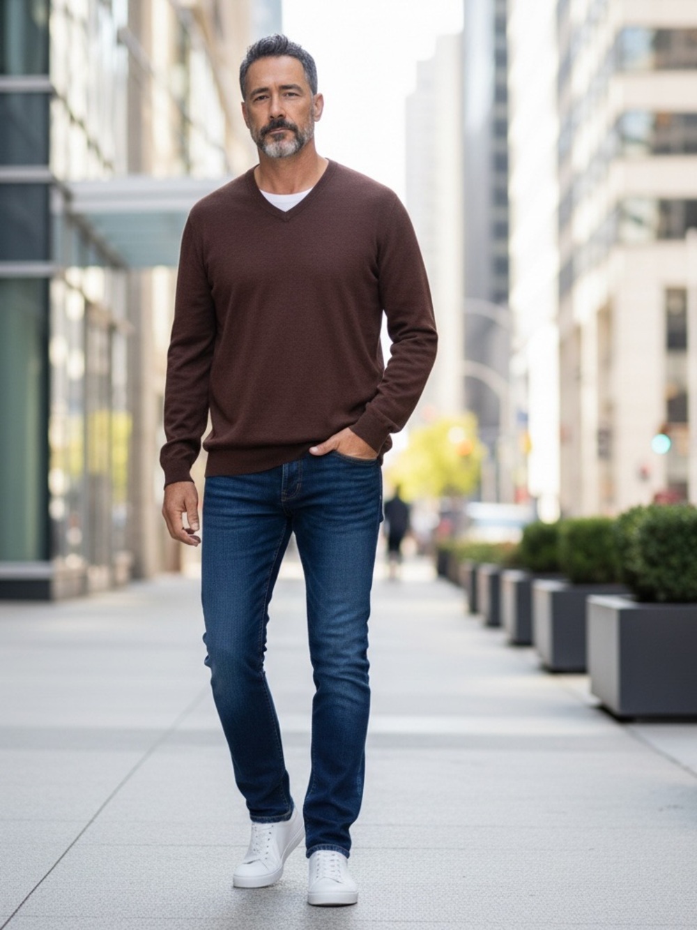 Turnbury 100% X Fine Soft Merino Wool V-Neck Classic Timeless Men’s XL Sweater